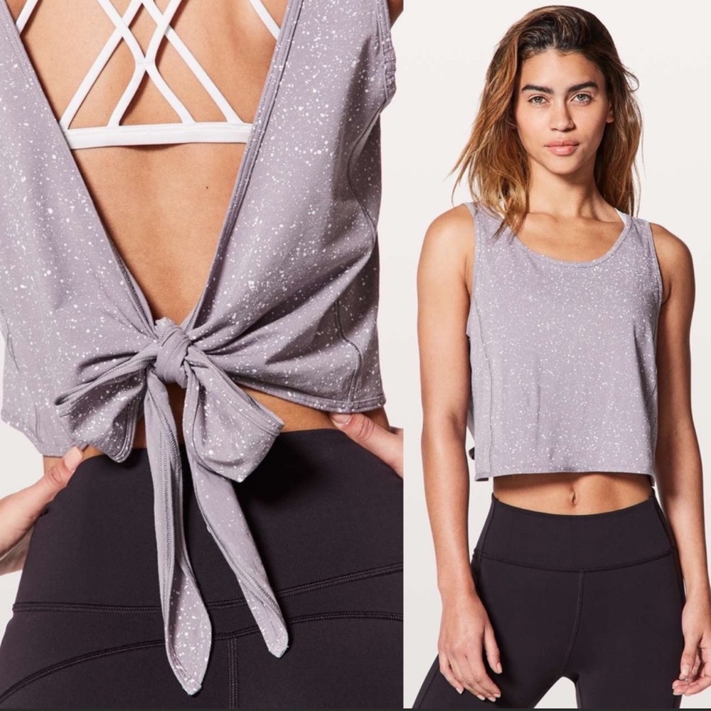 Lululemon Its A Tie Tank in Splatter Dye Dusty Dawn
